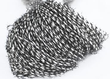 Finnisches Papiergarn 1,65 fluffy Glitter, licorice